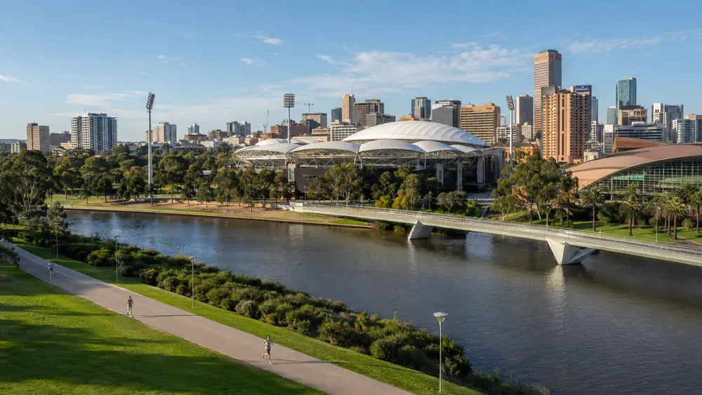 Pilates and yoga studios in Adelaide, SA : River Torrens and Adelaide Oval